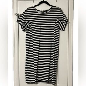 J.Crew Striped Black & White Dress